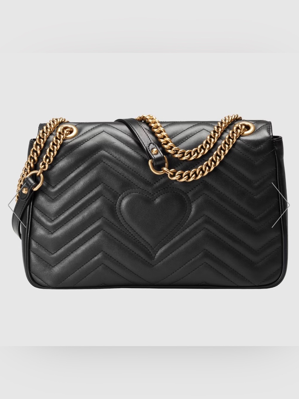 Gucci - GG MARMONT MEDIUM SHOULDER BAG & WALLET - Black Leather, Gold Hardware - Picture 5 of 9